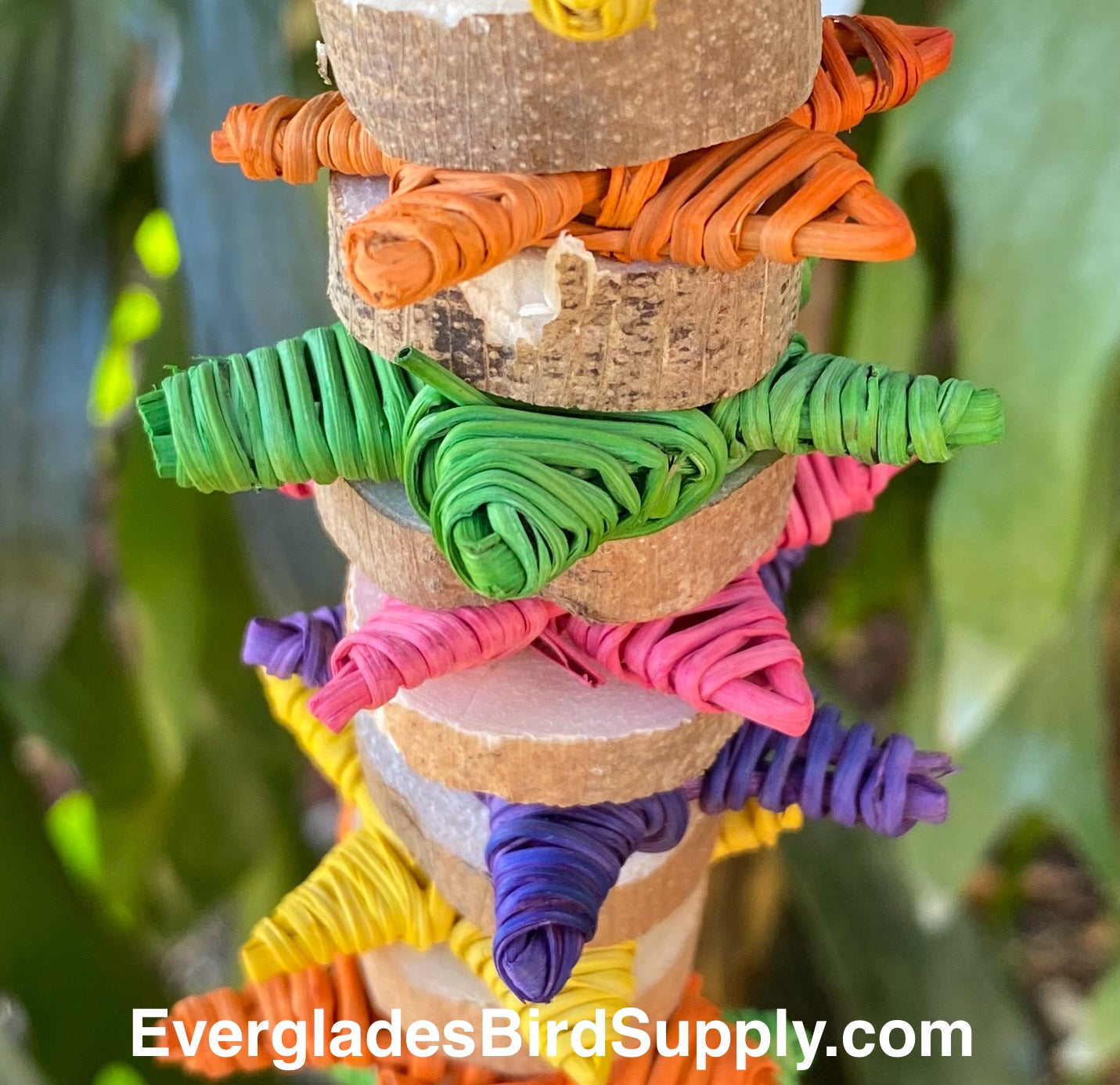 Super Bird Peacock Sr. Toy - Large Parrot Toy | Pine Wood & Cotton Rope | For African Greys & Macaws